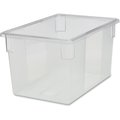 Rubbermaid Commercial Food Box, No Lid, Poly, 21.5 Gallon, 26"x18"x15", Clear RCP3301CLE